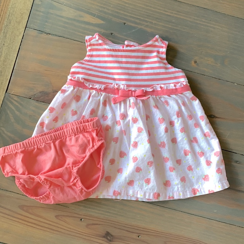**5 for $30** — Strawberry dress and bloomers